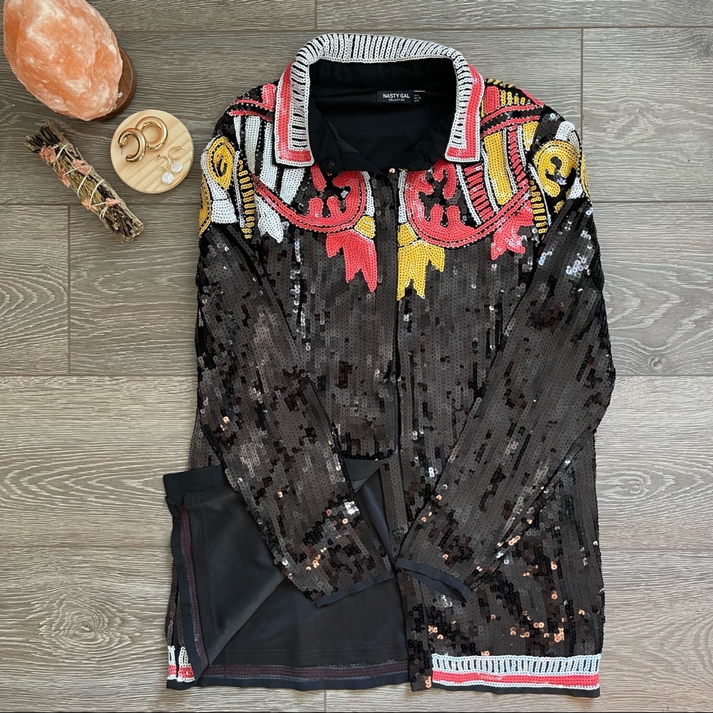 Western Sequin Top